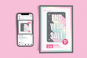 End Year Sale Colors, a Flyer Template by Me55enjah Design