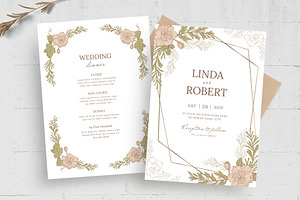 Autumn / Fall Wedding Invite Card