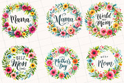 Mother's Day Floral Bouquets Clipart, an Illustration by OK Design (Thumbnail 5 of 5)