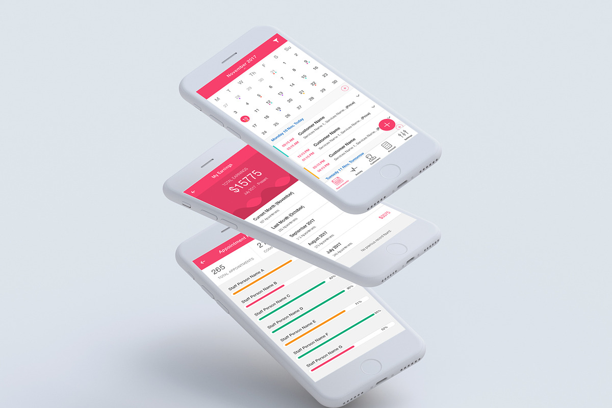 Appointment Manager App Design, an UI Kit Template by App Innovation (Photo 8 of 8)