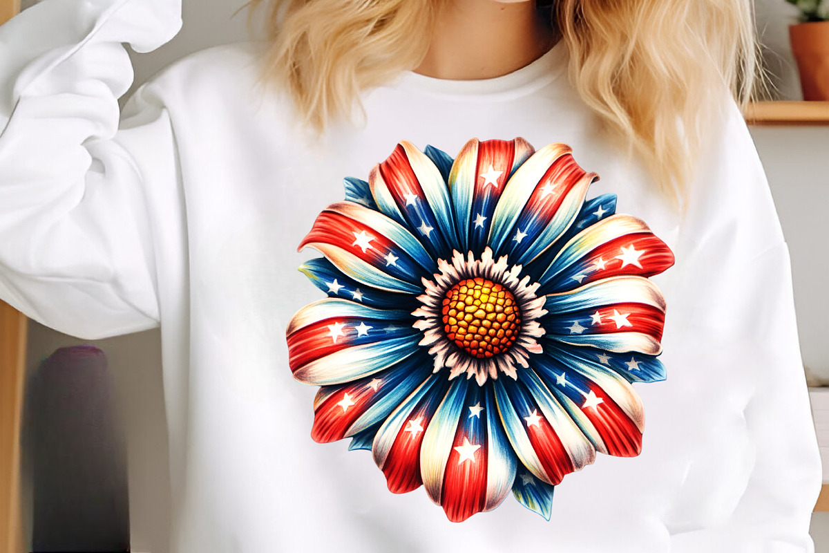 4th Of July Flowers Clipart, an Illustration by SinaCreation (Photo 5 of 9)