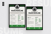 Simple Green Resume CV, a Resume Template by iDoodle Studio (Thumbnail 1 of 4)