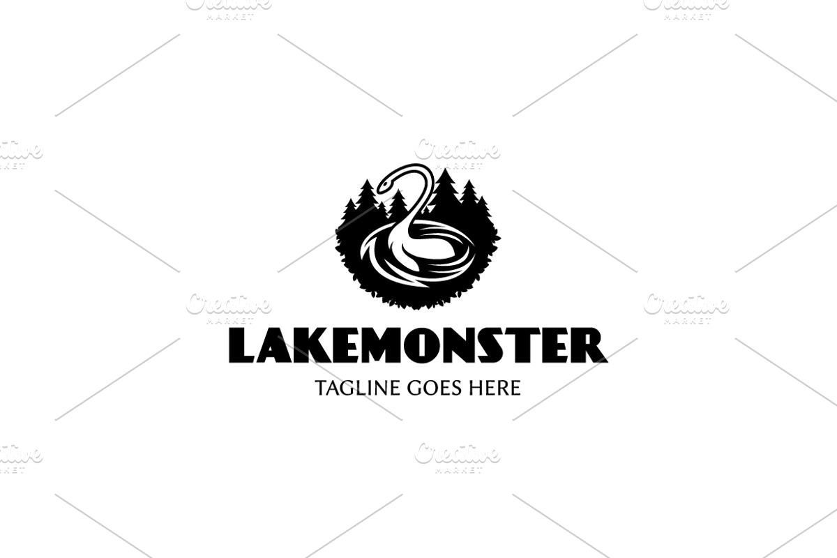 Lake Monster Legendary Dinosaur Logo, a Branding & Logo Template by ashenterprise (Photo 3 of 3)