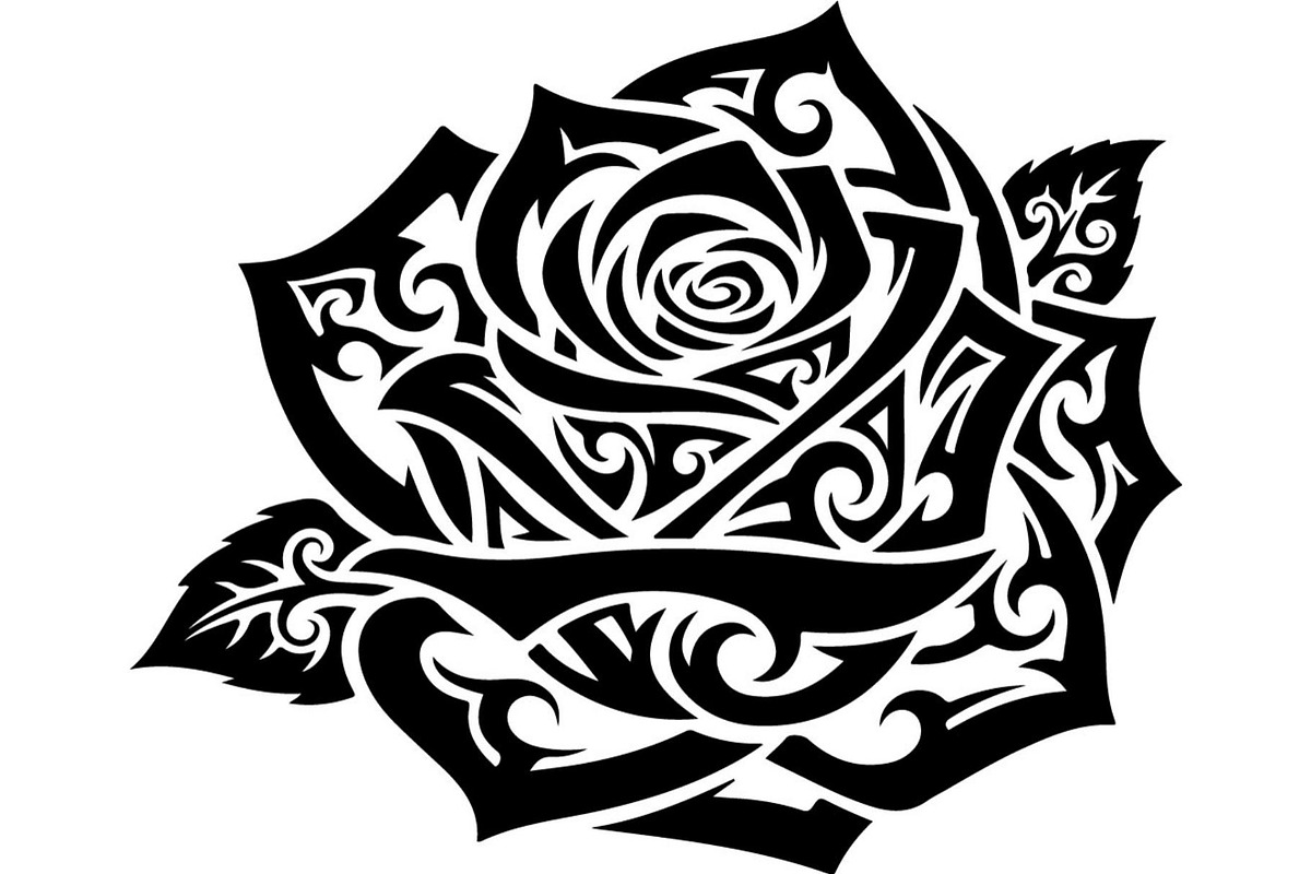 Flaming Rose Floral Ornament Vector, a Decorative Illustration by Designer_Momina (Photo 8 of 21)