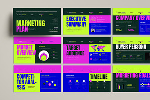 Marketing Plan Presentation Template, a Presentation Template by MightyDesign