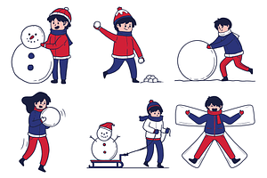 Winter Activity Illustration