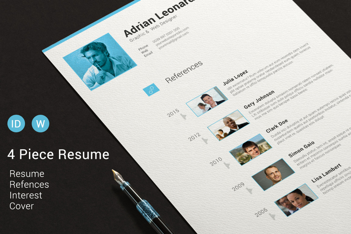 4 Pieces Resume, a Resume Template by sz81 (Photo 4 of 4)