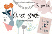 Cheer Girls graphic collection, a Person Illustration by dasha mo (Thumbnail 1 of 7)