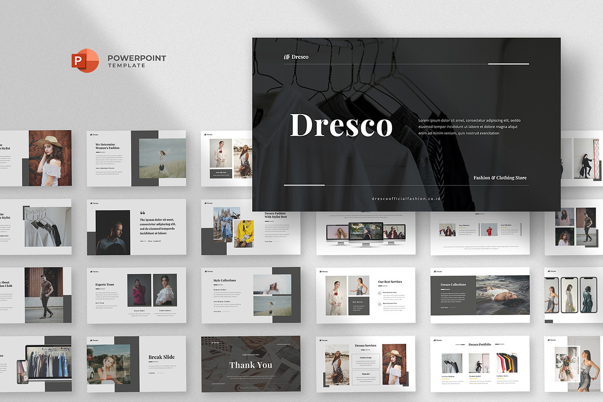 Fashion Clothing Powerpoint Template, a Presentation Template by fluffstudio (Photo 1 of 5)