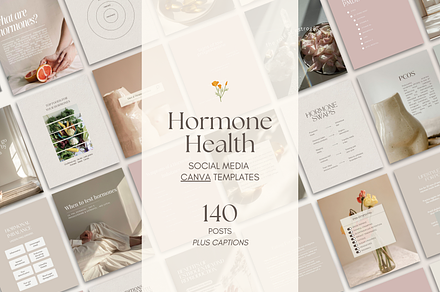 Hormone Social Media Templates, a Templates & Theme by Naturopath Hub