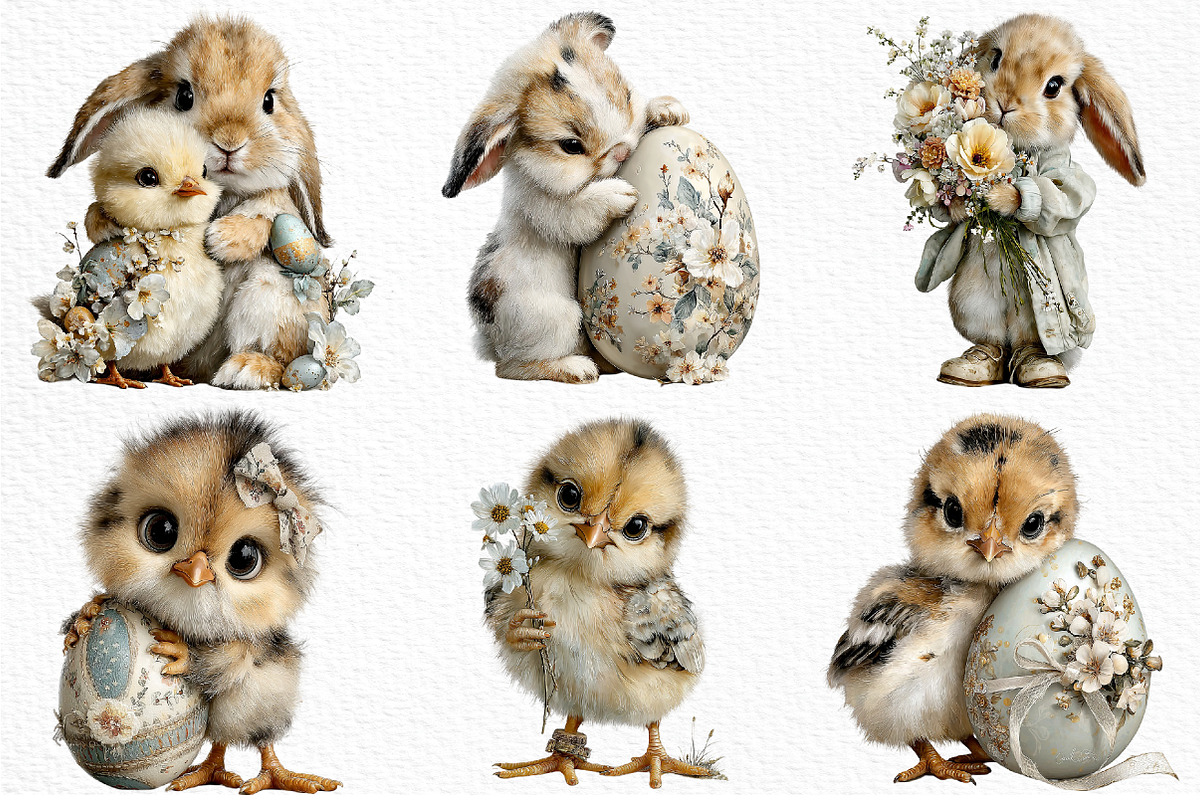 Whimsical Easter Clipart Png, an Illustration by Craft Nest (Photo 6 of 11)