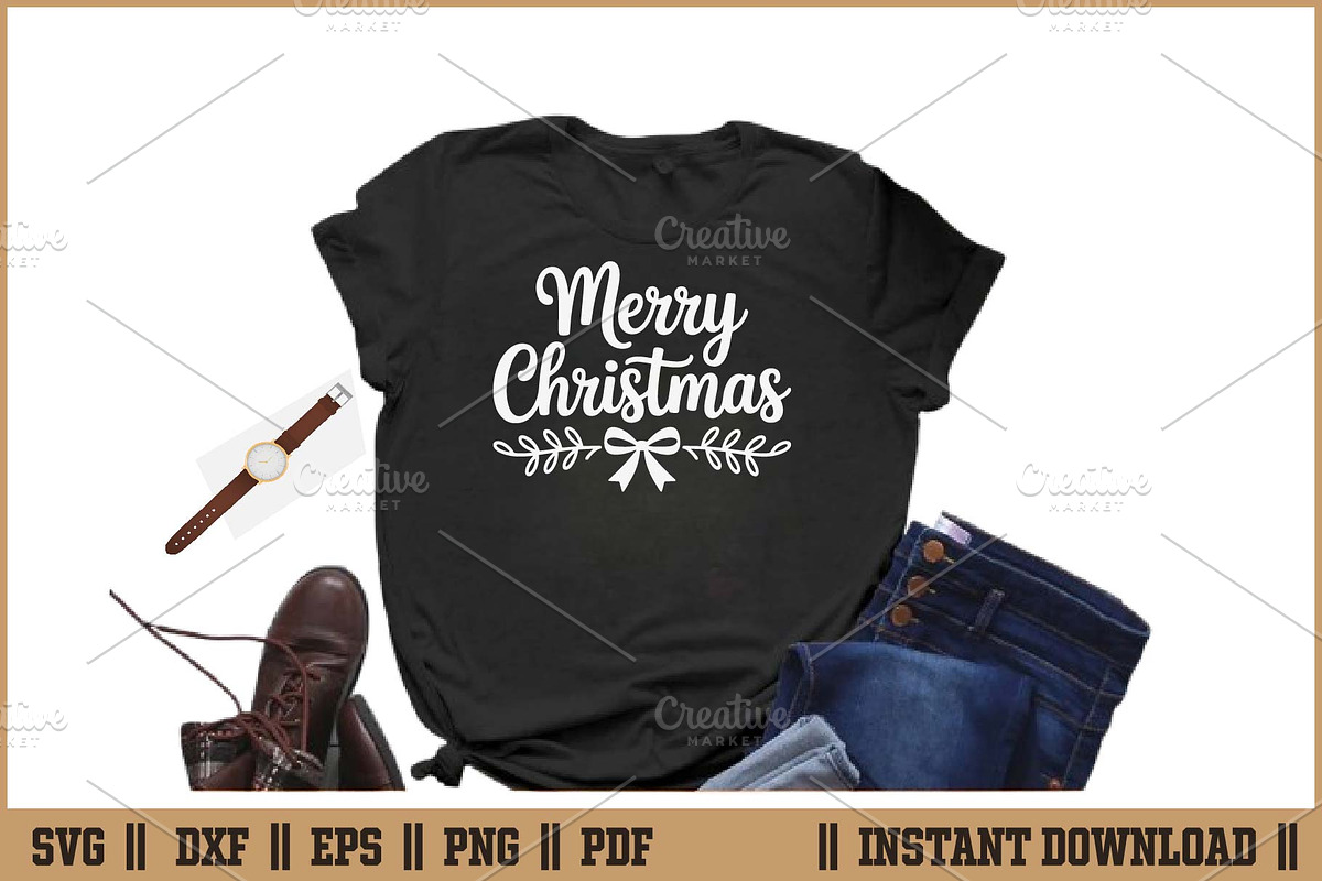 Merry Christmas Holiday Quote SVG, a Seasonal Illustration by Handy Arts Studio (Photo 2 of 3)