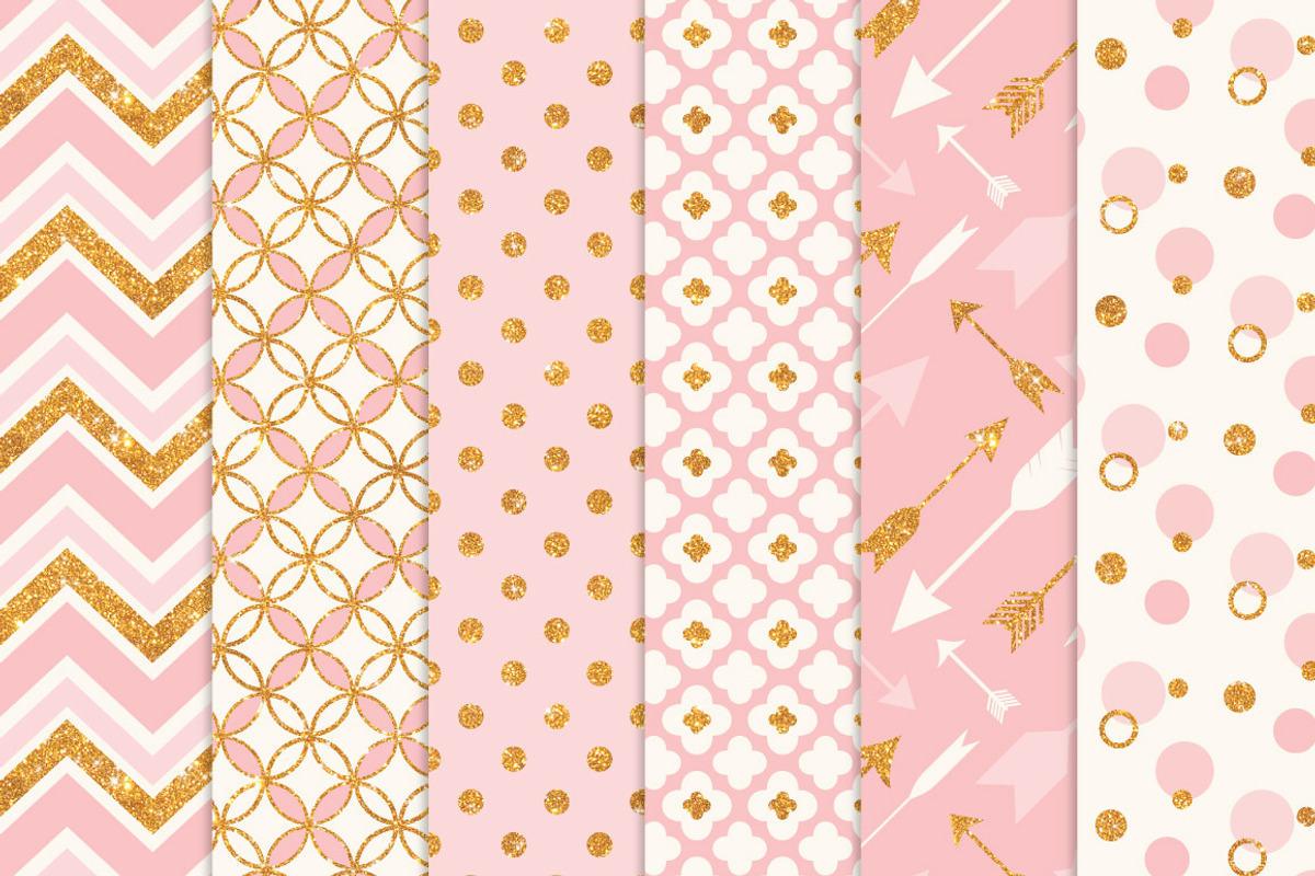 Soft Pink Glitter Patterns, a Pattern Graphic by Amanda Ilkov (Photo 2 of 3)