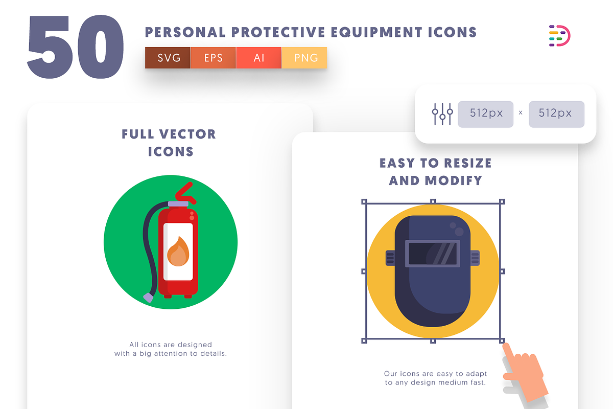 50 Protective Equipment Icons, an Outline Icon by Dighital (Photo 7 of 9)