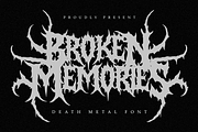 Broken Memories | Brutal Death Metal, a Symbol Font by Masyafi Studio (Thumbnail 1 of 8)