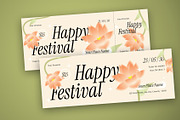 Festival Ticket Floral Theme, a Stationery Template by Neermana (Thumbnail 2 of 4)