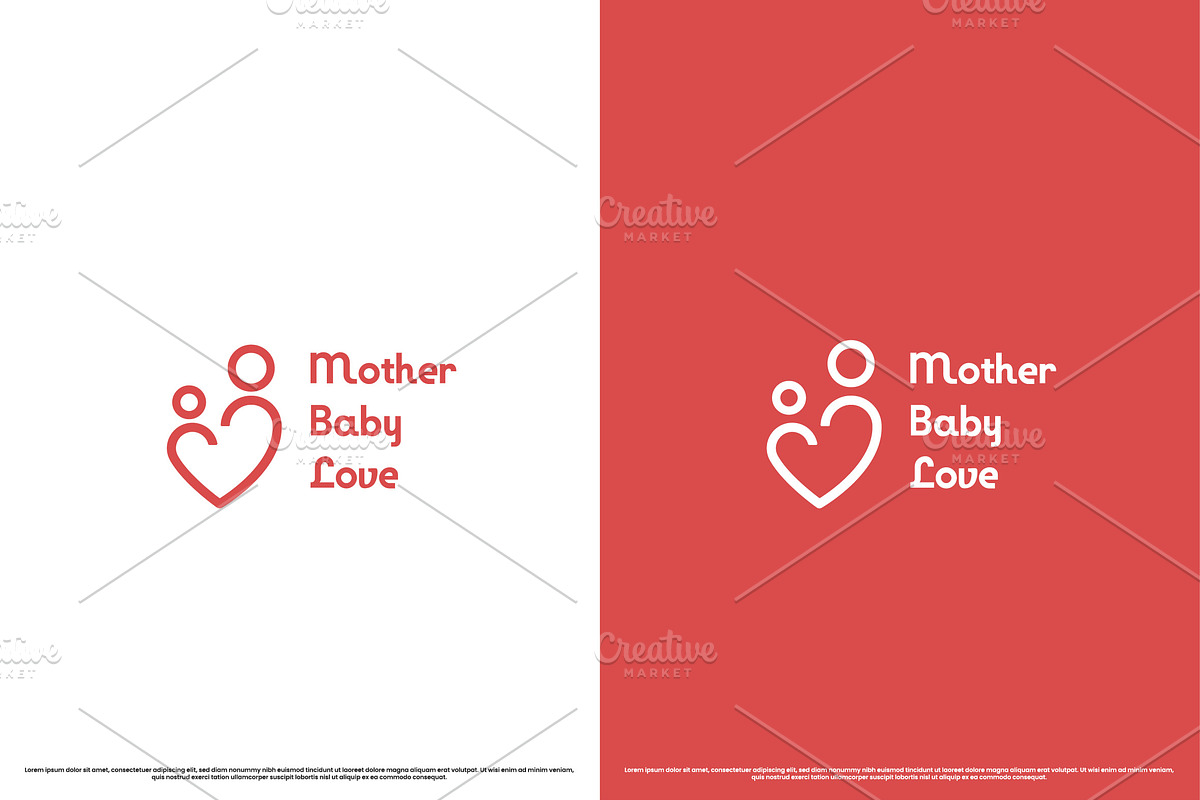 Mother Baby Love Logo Design Icon, a Branding & Logo Template by Morvana Crew