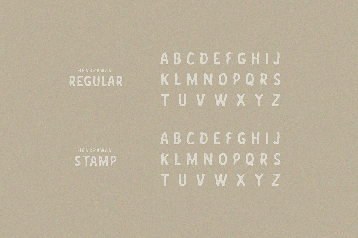 Hendrawan: A Rough Sans, a Sans Serif Font by Liszar Inzani (Photo 2 of 6)