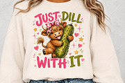 Just Dill with Pickle Highland Cow, a Seasonal Illustration by Canvas Craft (Thumbnail 5 of 6)