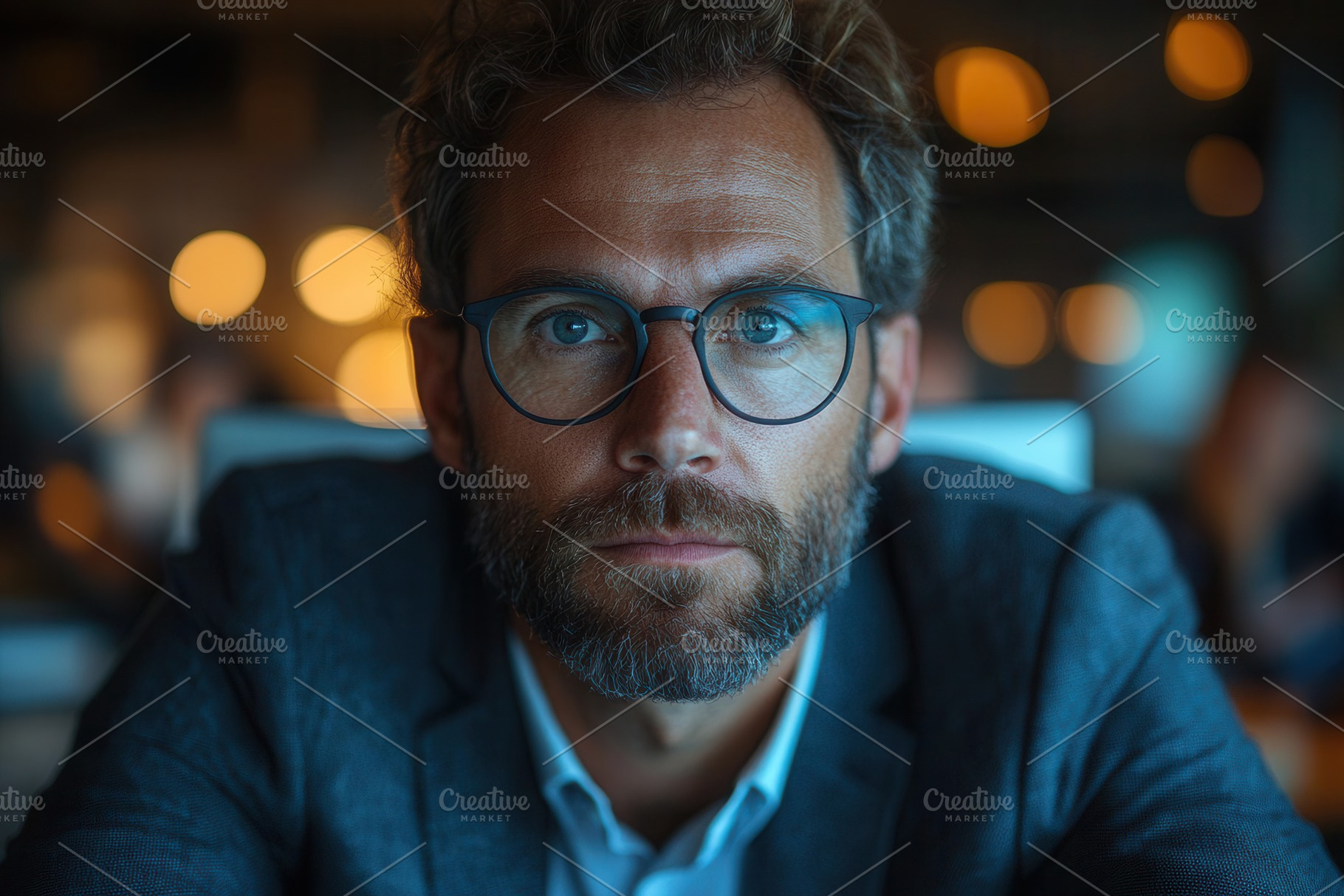 Business professional with glasses f, a Photo by Tanuart