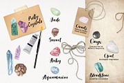 Crystals & Gems Watercolor 75 Set, an Illustration by Bloomella (Thumbnail 2 of 6)