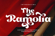 Ramolia Vintage Display Font, a Serif Font by RantautypeStudio (Thumbnail 1 of 17)