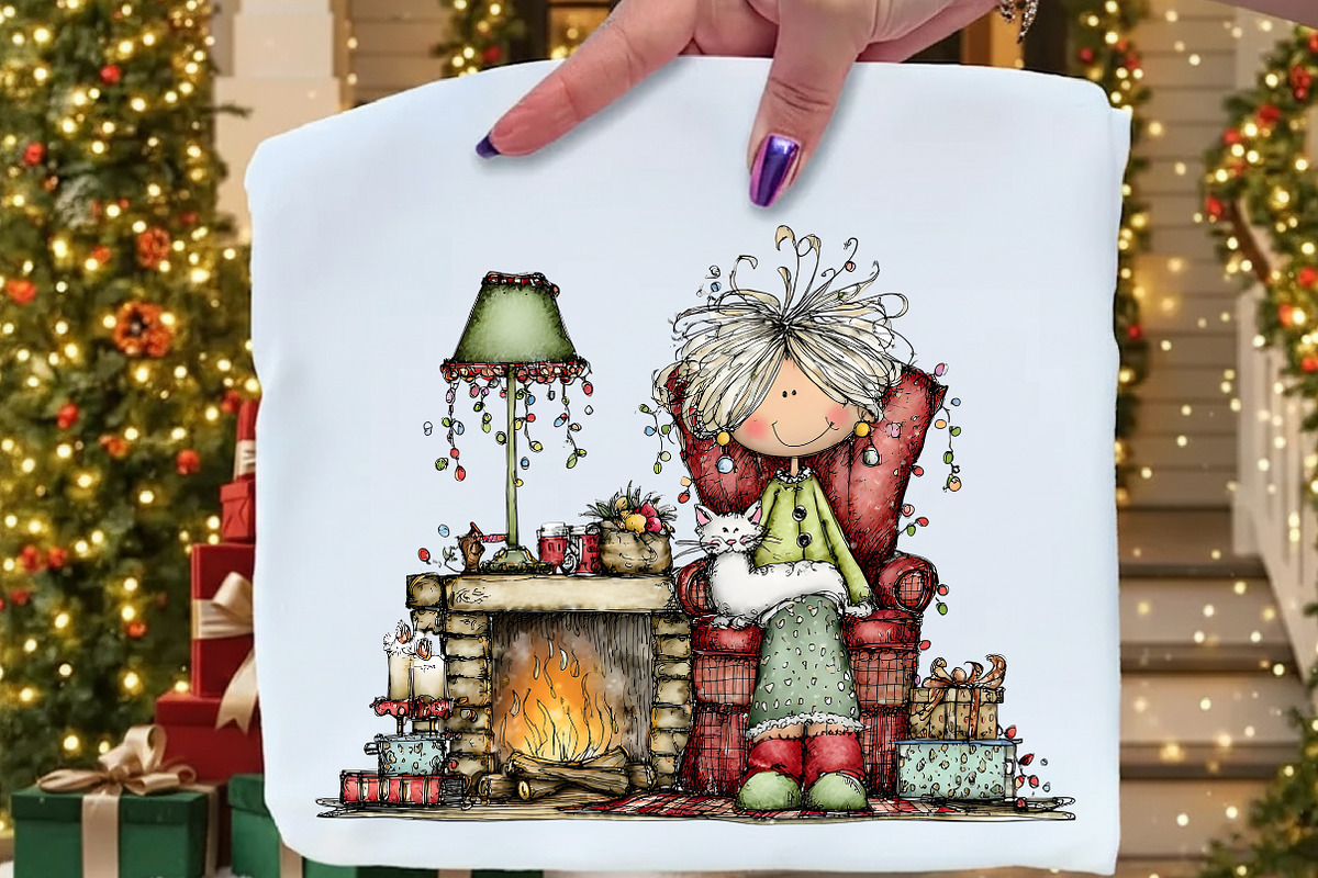 Christmas Grandma Clipart, an Illustration by Craft Nest (Photo 4 of 8)