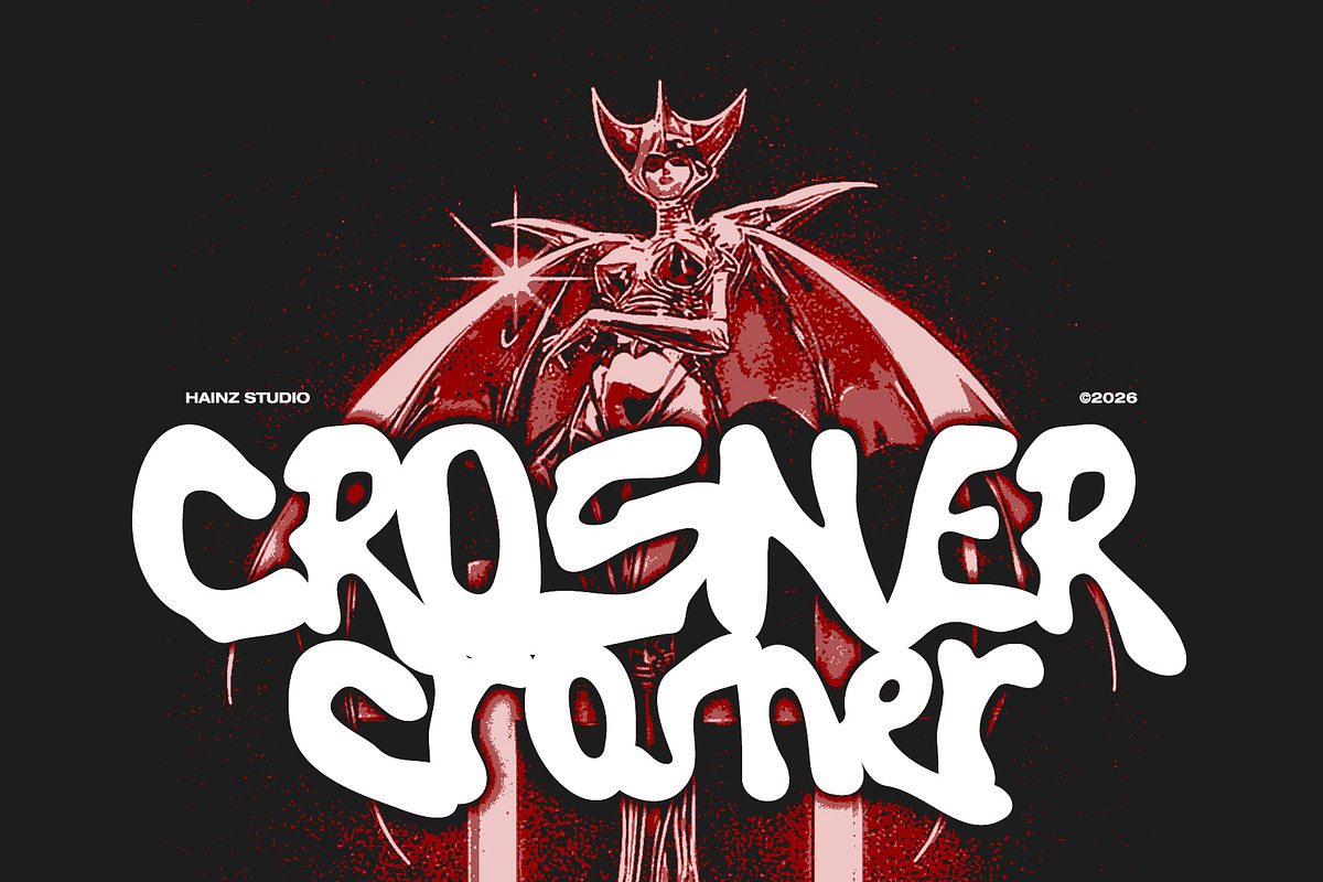 Crosner – Rough Handwritten Font, a Handwritten Font by Hainz Studio (Photo 11 of 11)