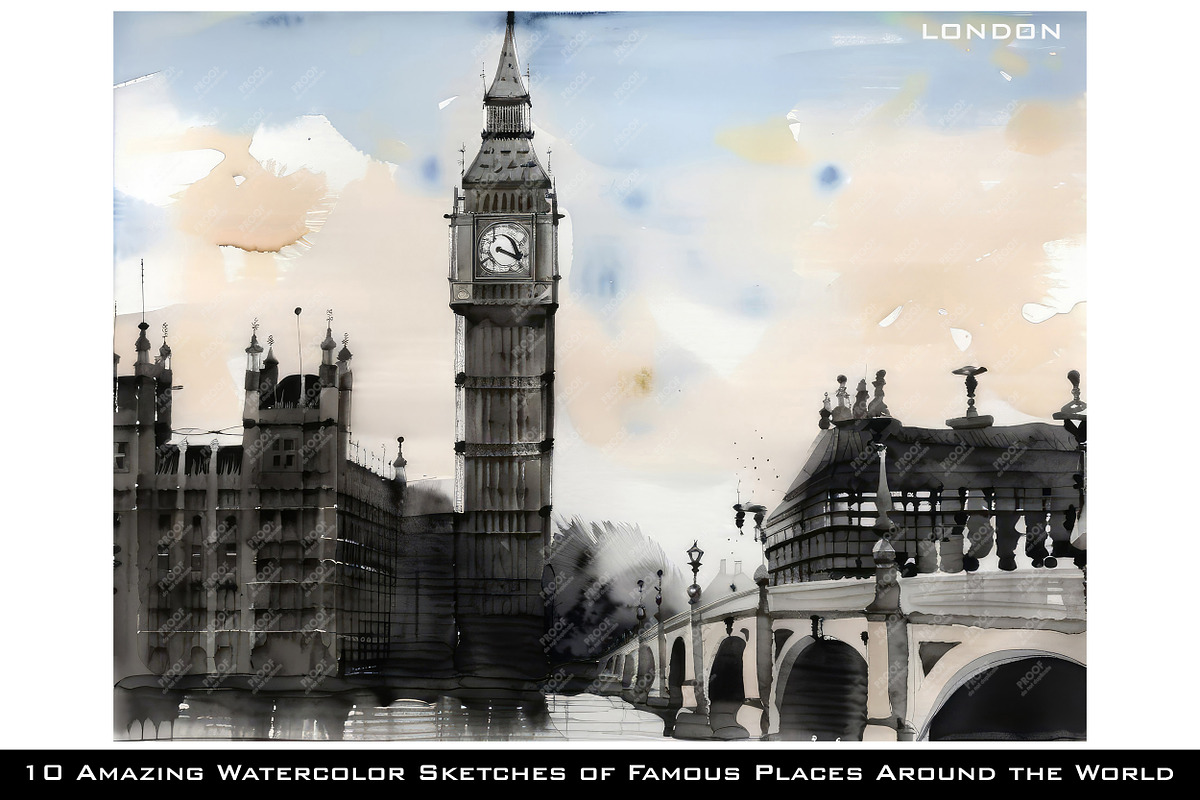 World famous places collection, an Illustration by SketchArtStudio (Photo 2 of 9)
