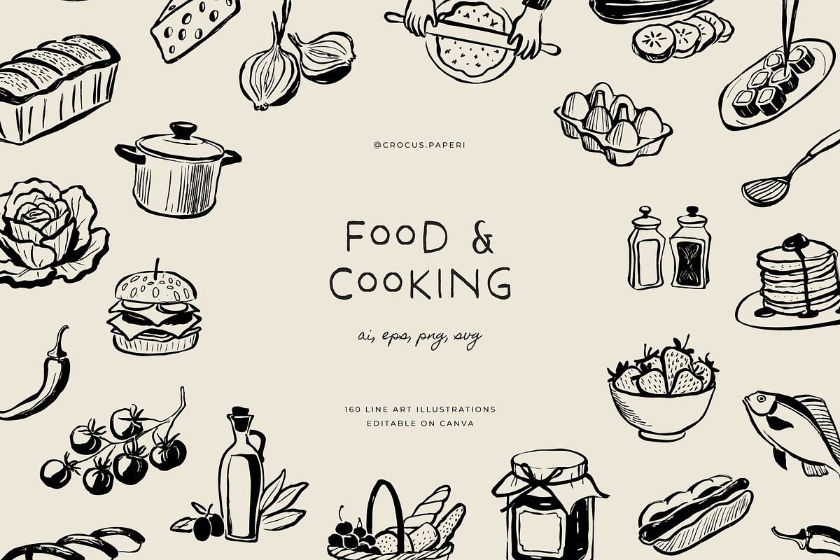 FOOD & COOKING illustrations, a Food Illustration by Crocus Paperi (Photo 1 of 6)