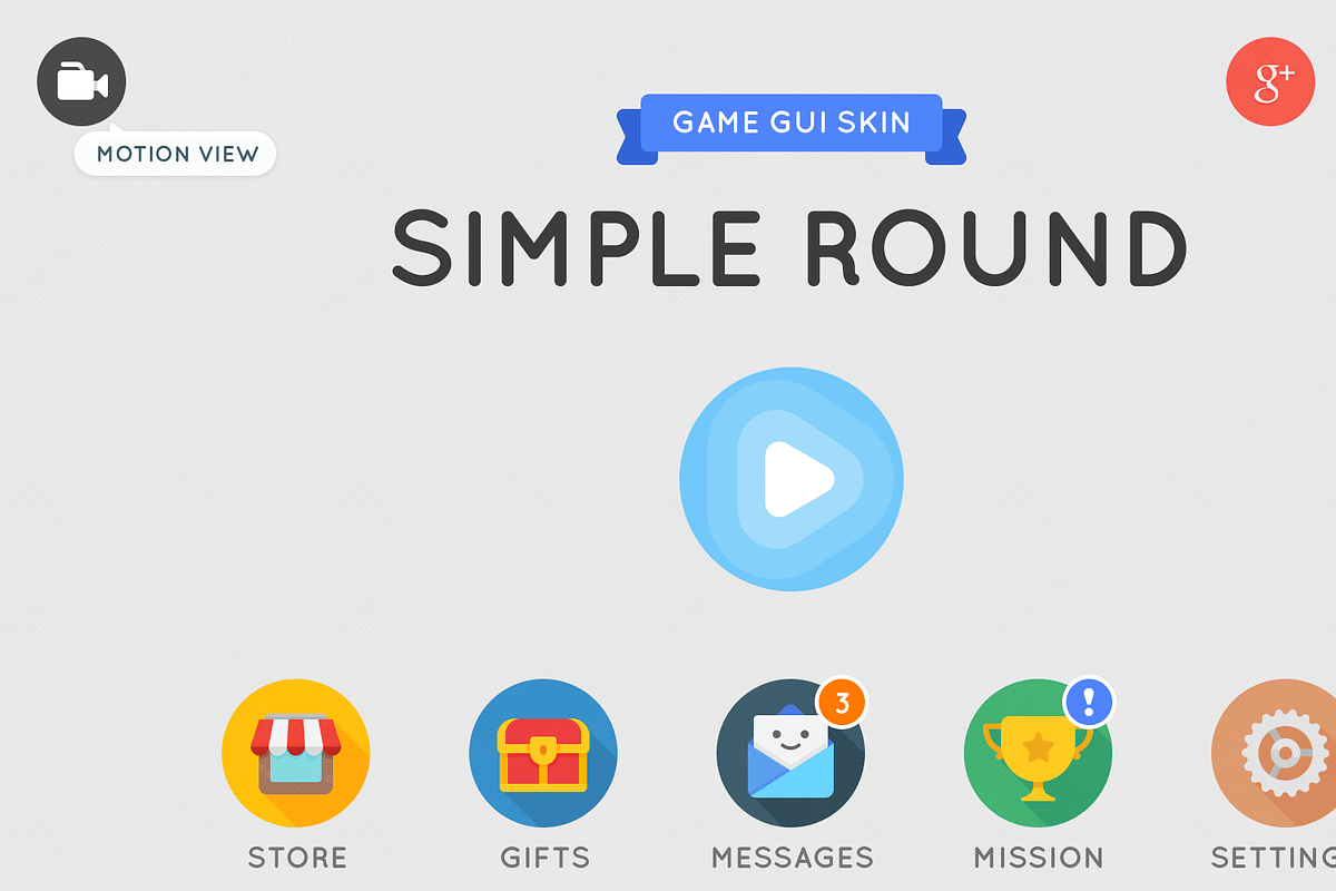 GUI - Simple Round, an UI Kit Template by LAYERLAB (Photo 3 of 26)