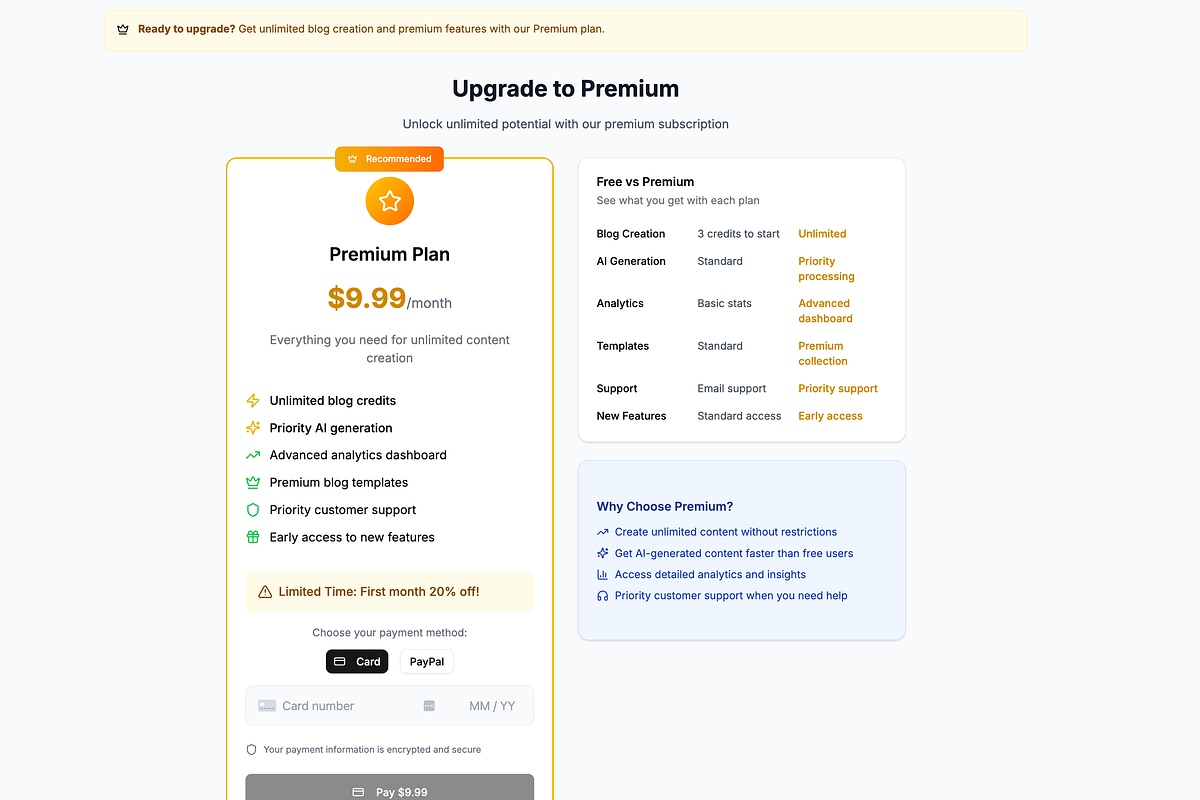 AI Blog Platform - InkGenius, an App Template by Waleed Codes (Photo 25 of 31)