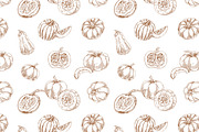 Pumpkins, autumn seamless patterns, a Pattern Graphic by Good Studio (Thumbnail 3 of 9)