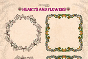 Hearts and Flowers Boho Vintage Set, a Decorative Illustration by Ink Stories (Thumbnail 19 of 24)
