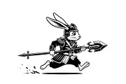 Warrior Bunny Knight Silhouette, an Illustration by jahid234 (Thumbnail 48 of 49)