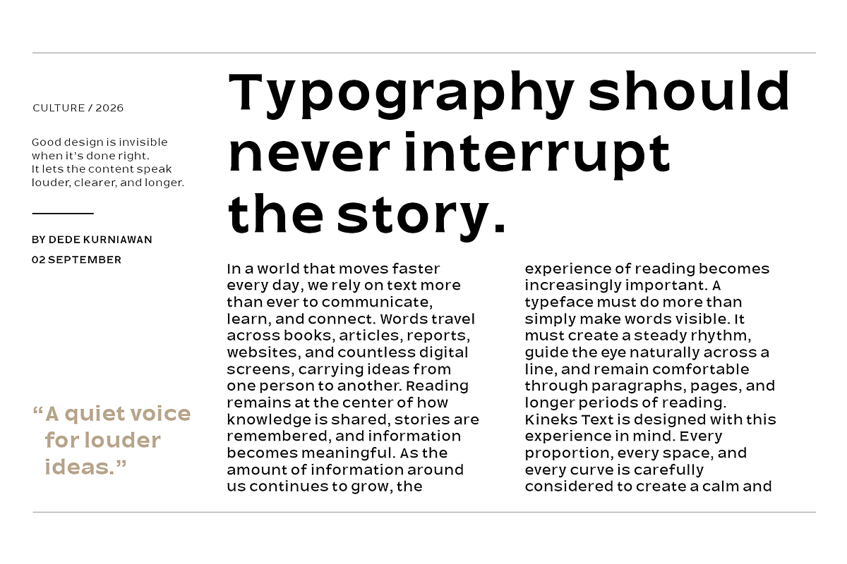 Kineks Text | Neo-Grotesque Typeface, a Sans Serif Font by By Kineks (Photo 4 of 10)