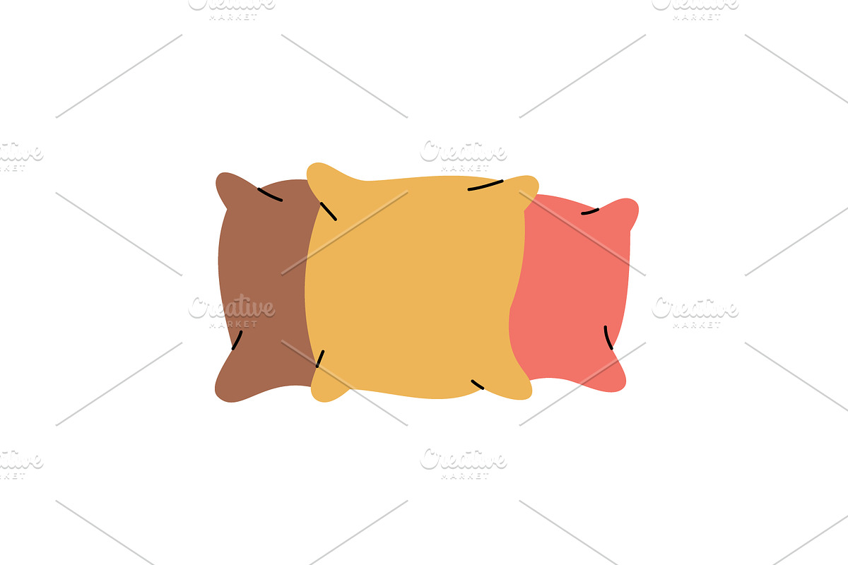 Three comfortable pillows, an Object Illustration by GraphiShop