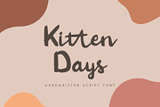 Kitten Days - Handwritten Font, a Script Font by Craft Supply Co. (Thumbnail 1 of 10)