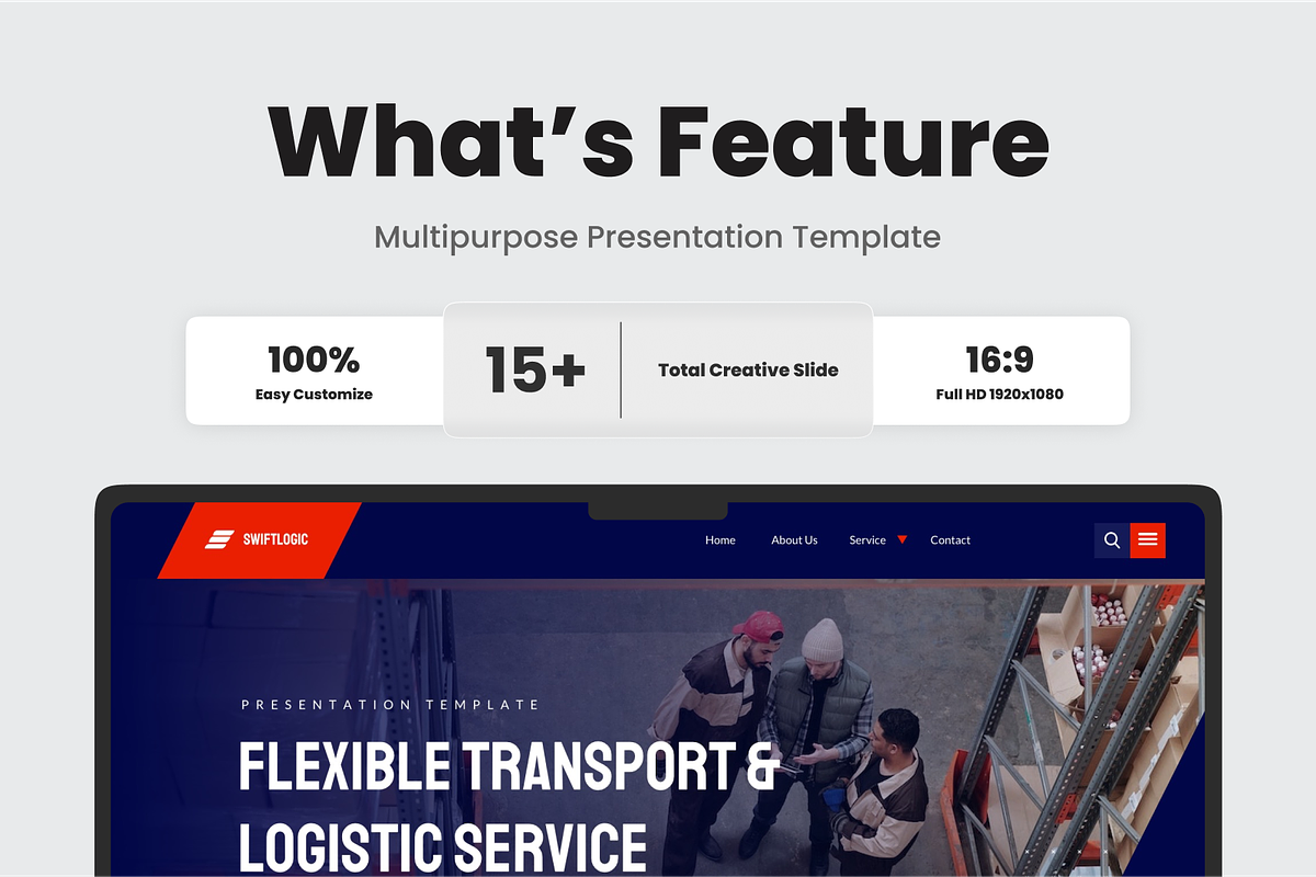 Logistic Shipping Google Slide, a Presentation Template by SquidPixey (Photo 2 of 6)