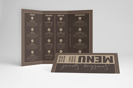 Trifold Menu Template