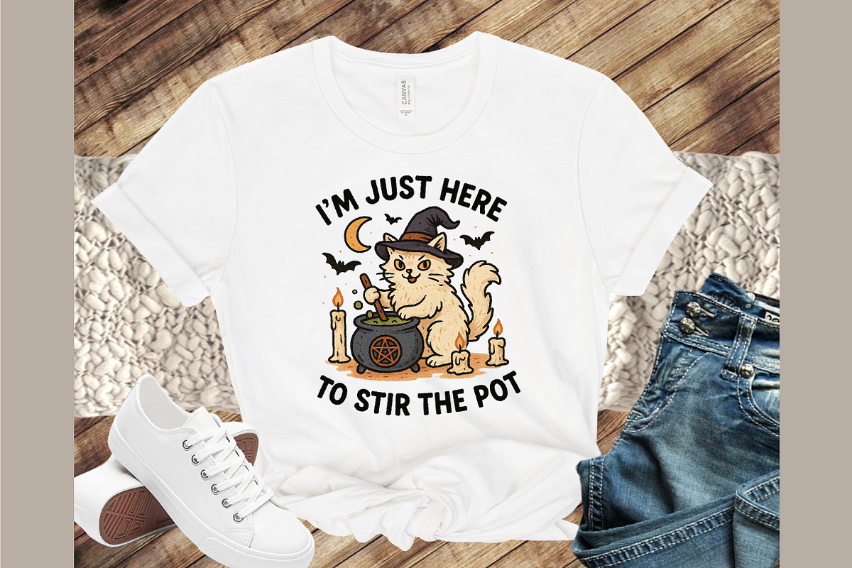 Vintage Witch Cat Feral Halloween Po, an Illustration by Sublimation Artist (Photo 5 of 9)