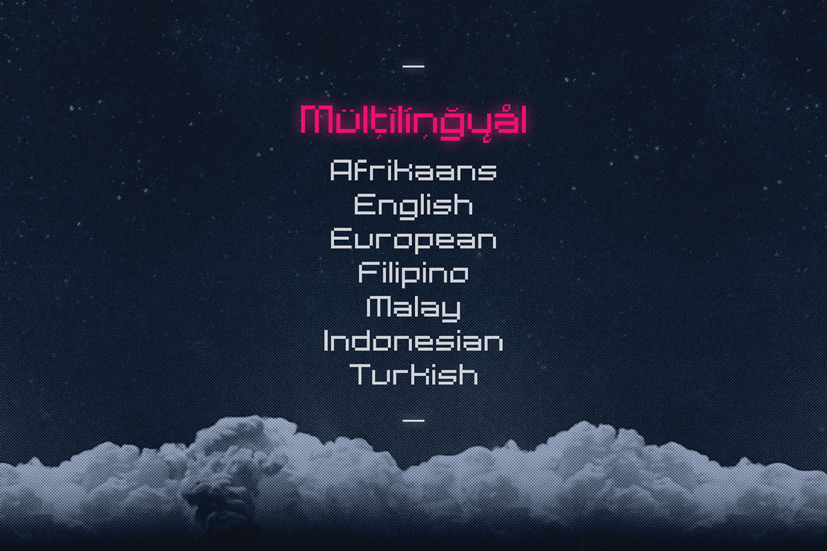 Alpha Orama - Futuristic Pixel Font, a Sans Serif Font by Studio Siv (Photo 4 of 4)
