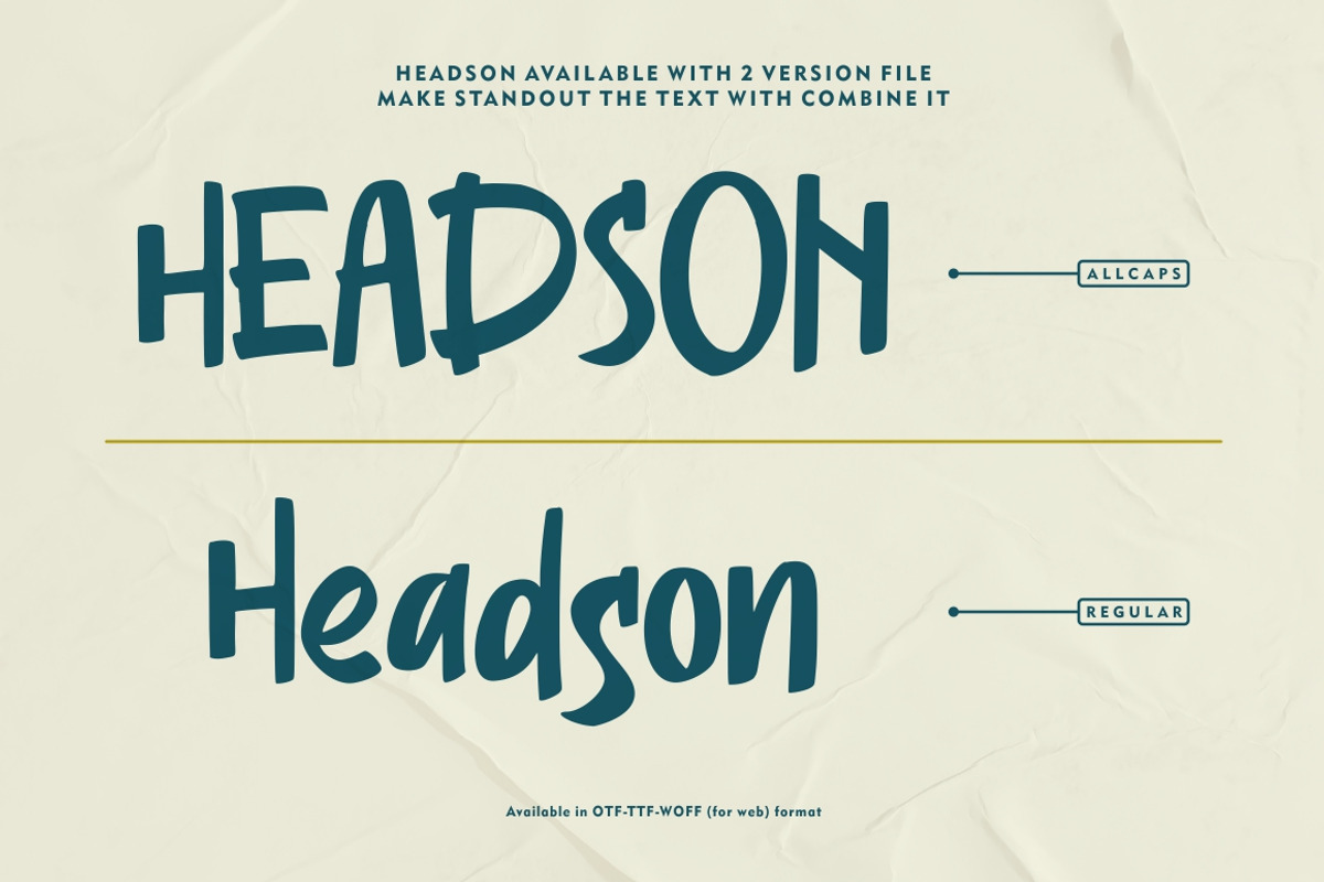 Headson - Display Font, a Font by Garisman Std (Photo 5 of 9)