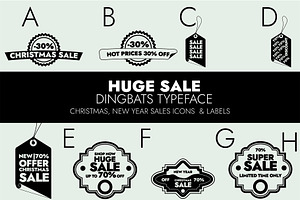 Sales Special Offers Dingbats Font