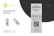 Store Receipt Mockup Set, an Advertising Mockup by Country4k (Thumbnail 1 of 4)