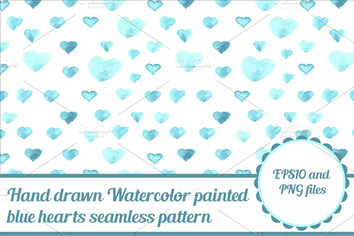 Watercolor vector seamless pattern
