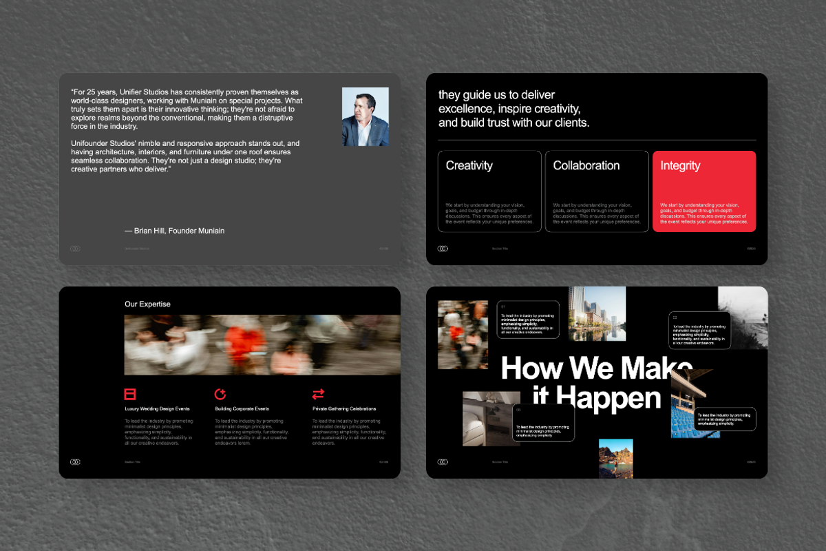 Unifounder Portfolio Google Slides, a Presentation Template by Unich Design Bureau (Photo 3 of 7)