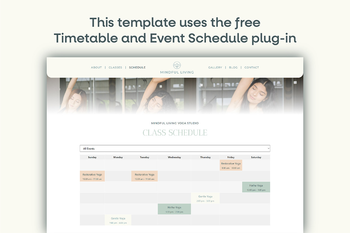 Yoga Studio Elementor Template, a WordPress Template by Templatez.Co (Photo 7 of 9)