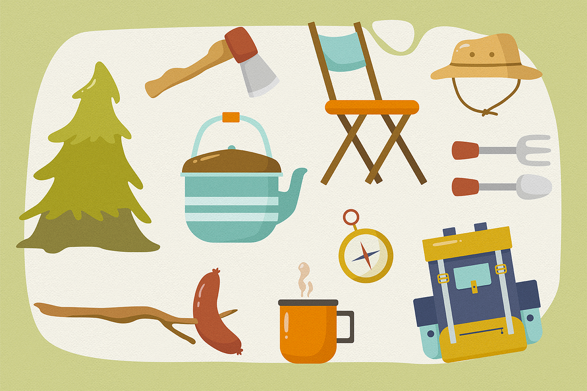 Summer Camp Vector Clipart Pack, a Decorative Illustration by Telllu & Friends (Photo 2 of 5)