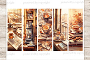 Coffee Bookmarks Printable, a Food Illustration by GlamArtZhanna (Thumbnail 2 of 3)